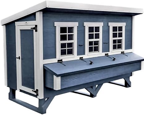 Farmhouse XL Chicken Coop for Up to 20 Chickens - Nesting Box