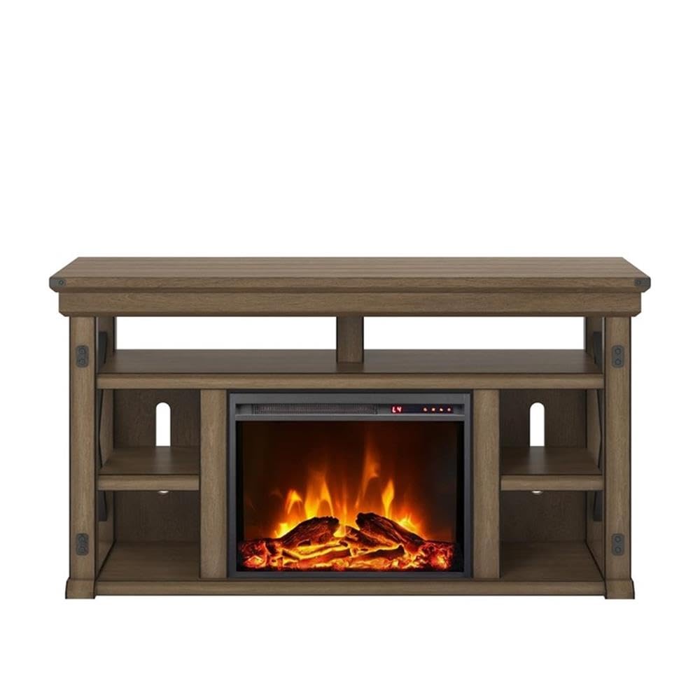 Wildwood Fireplace TV Stand for TVs up to 60", Rustic Gray
