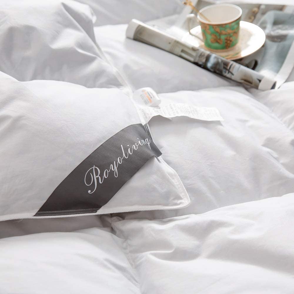 White King Size Goose Feathers and Down Comforter