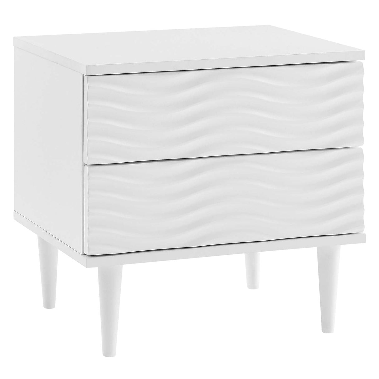 Modern 2-Drawer Bedside Accent Table Nightstand