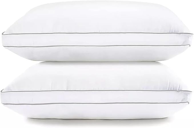 Bedding Adjustable Bed Pillow - Hypoallergenic, Cooling, Breathable Cotton Cover