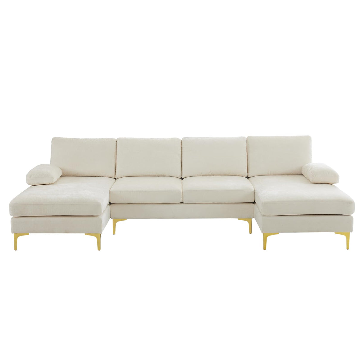 Large U-Shape Sectional Sofa Couch with 51" D Double Chaise