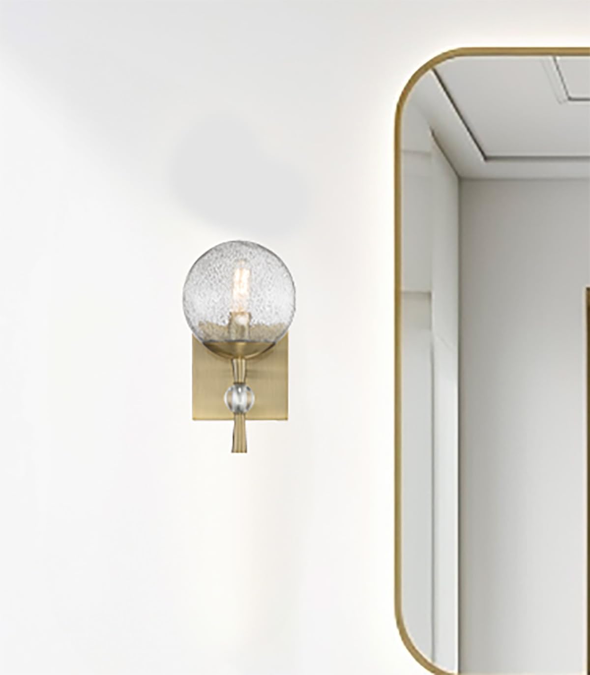 1331-923 Populuxe Vanity Bath Light, 1-Light, 60 Total Watts, 6-in H x 10.88-in W