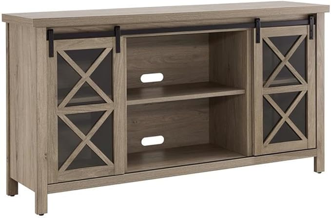 Clementine Rectangular TV Stand for TV's up to 65" in Gray Oak
