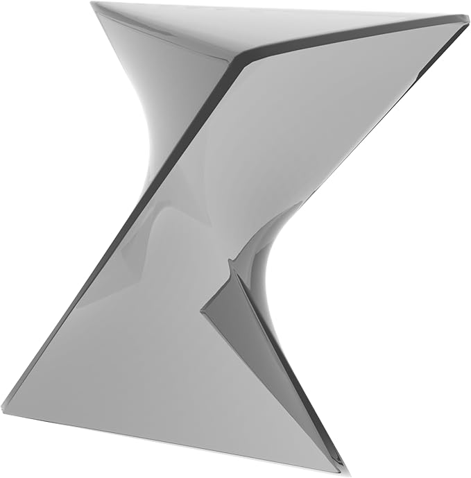 15.75" Red Stackable Side Table - Weather-Resistant Triangular Plastic Accent End Table