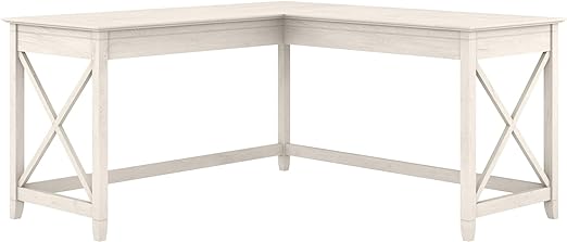 Rustic L-Shaped Home Office Desk – 60” Farmhouse Writing Desk
