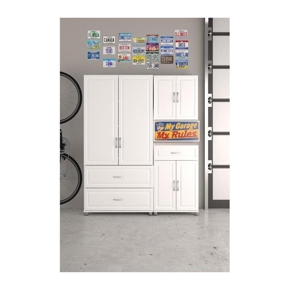 SystemBuild Evolution Kendall 36" 2 Door/2 Drawer Storage Cabinet - White