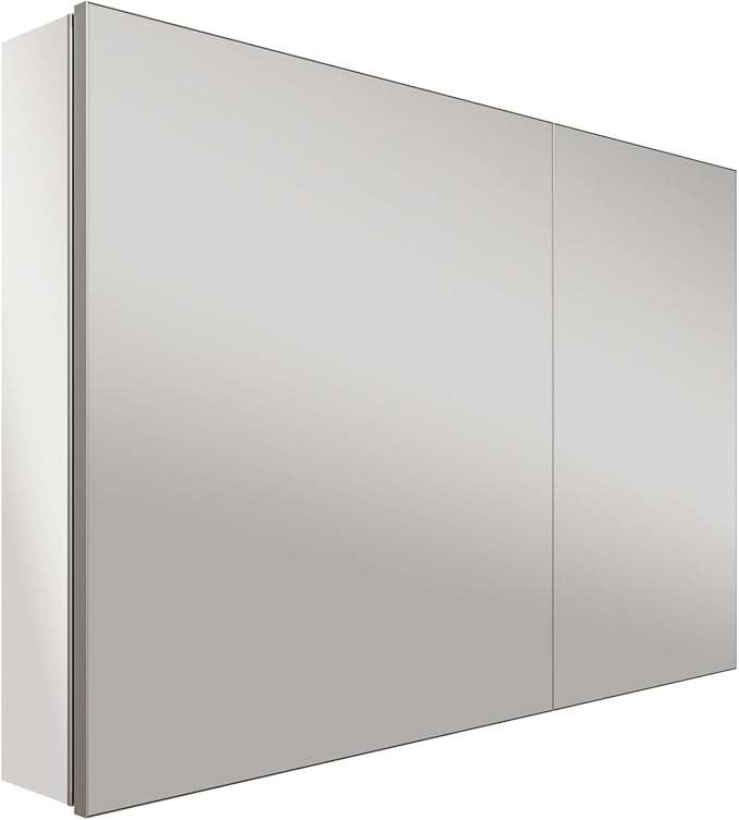 16" W×24" H Medicine Cabinet, Aluminum Bathroom Mirror Cabinet