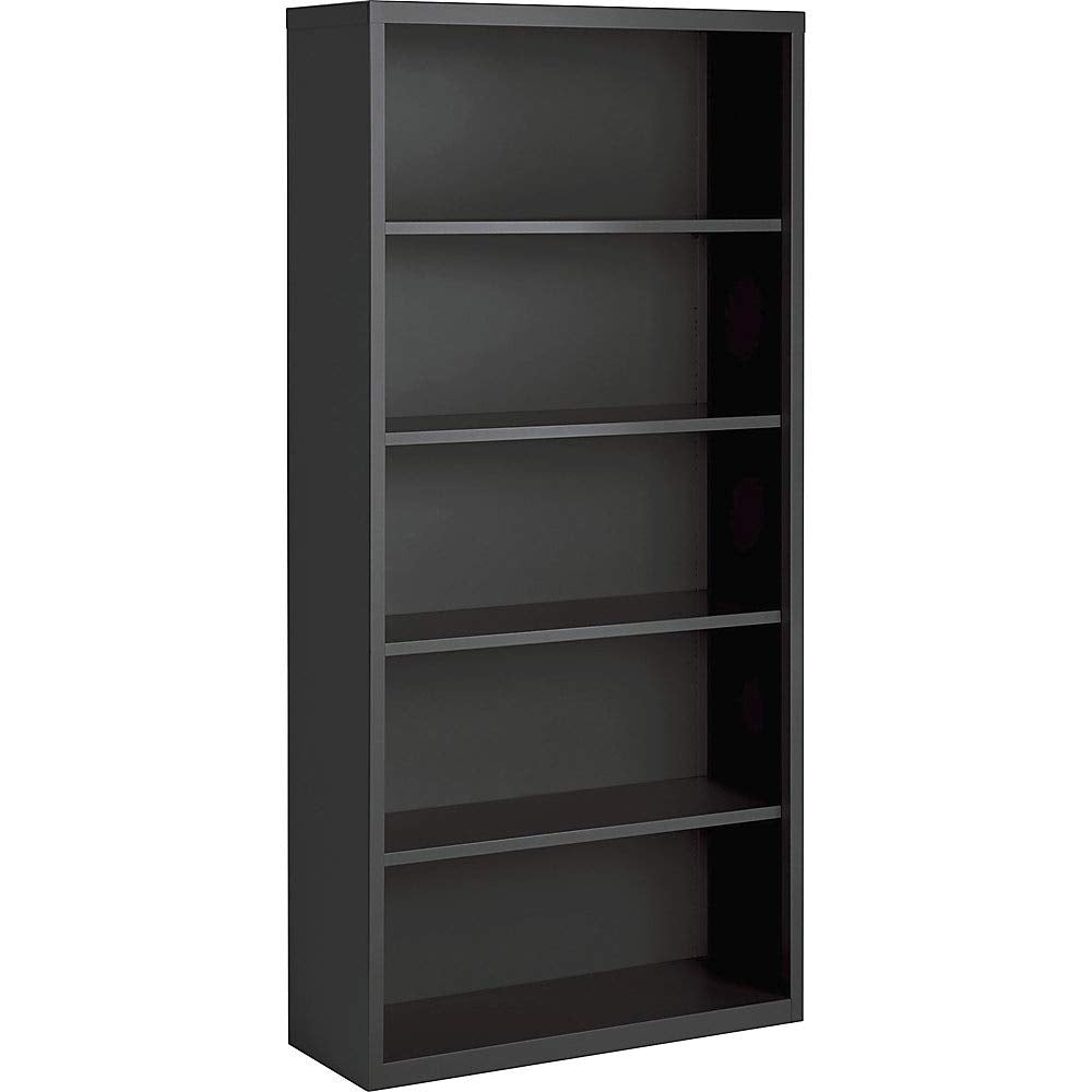 Lorell Fortress Series Charcoal Bookcase, 34.5" x 13" x 72"