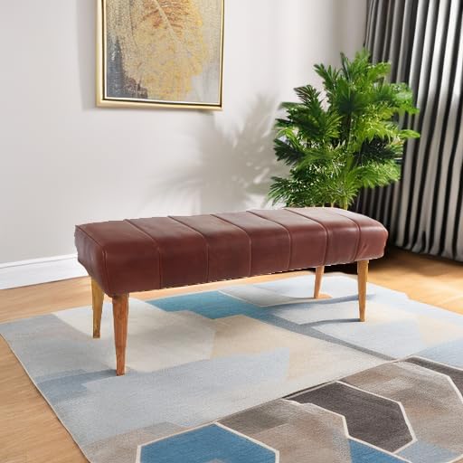79 Leather Home Bench Upholstered Entryway Bench