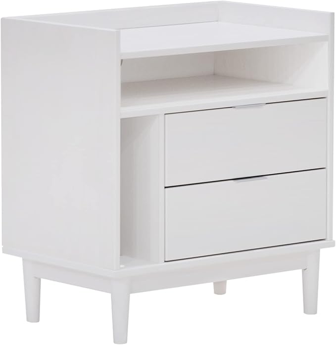 Blythe Mid-Century Modern Tray-Top Storage Nightstand