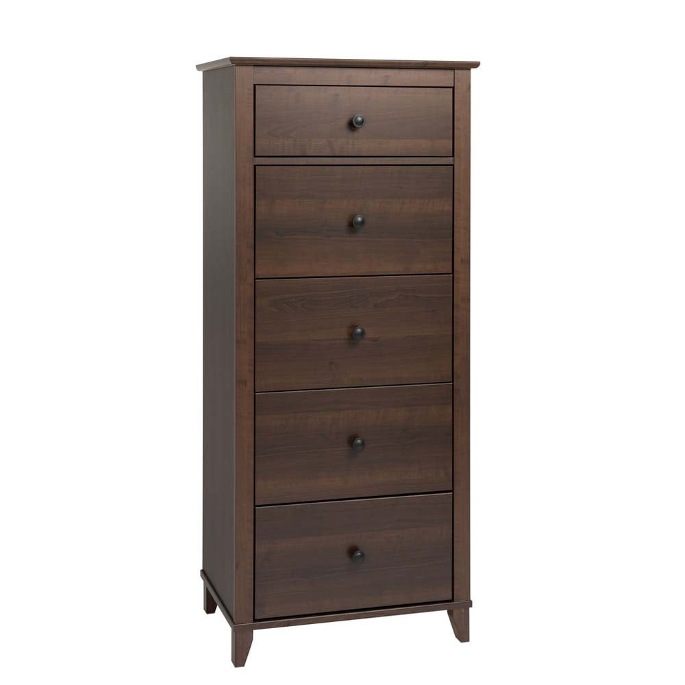 Traditional 5-Drawer Tall Dresser for Bedroom, Wood Tall Bedroom