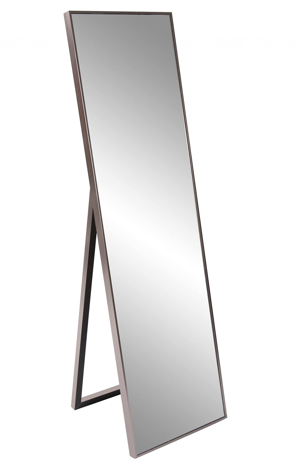 HomeRoots Sleek Brushed Brass Rectangular Full Length Standing Mirror