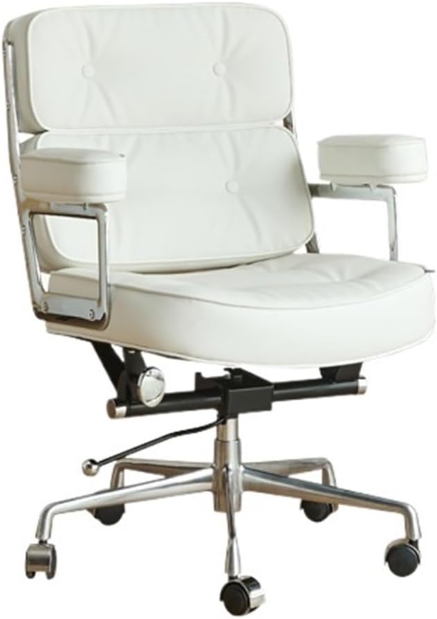 Ergonomic Office Chair, Executive Office Chair Genuine Leather Light Luxury Home \