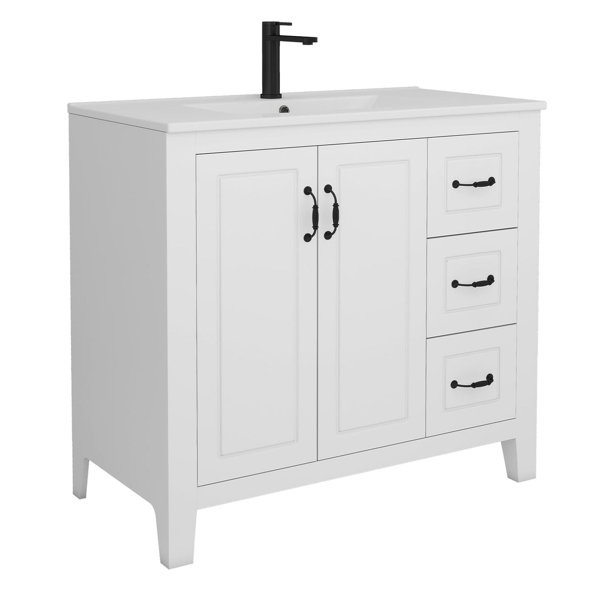 36" Bathroom Vanity with Sink Combo, Single Sink Bathroom Vanity