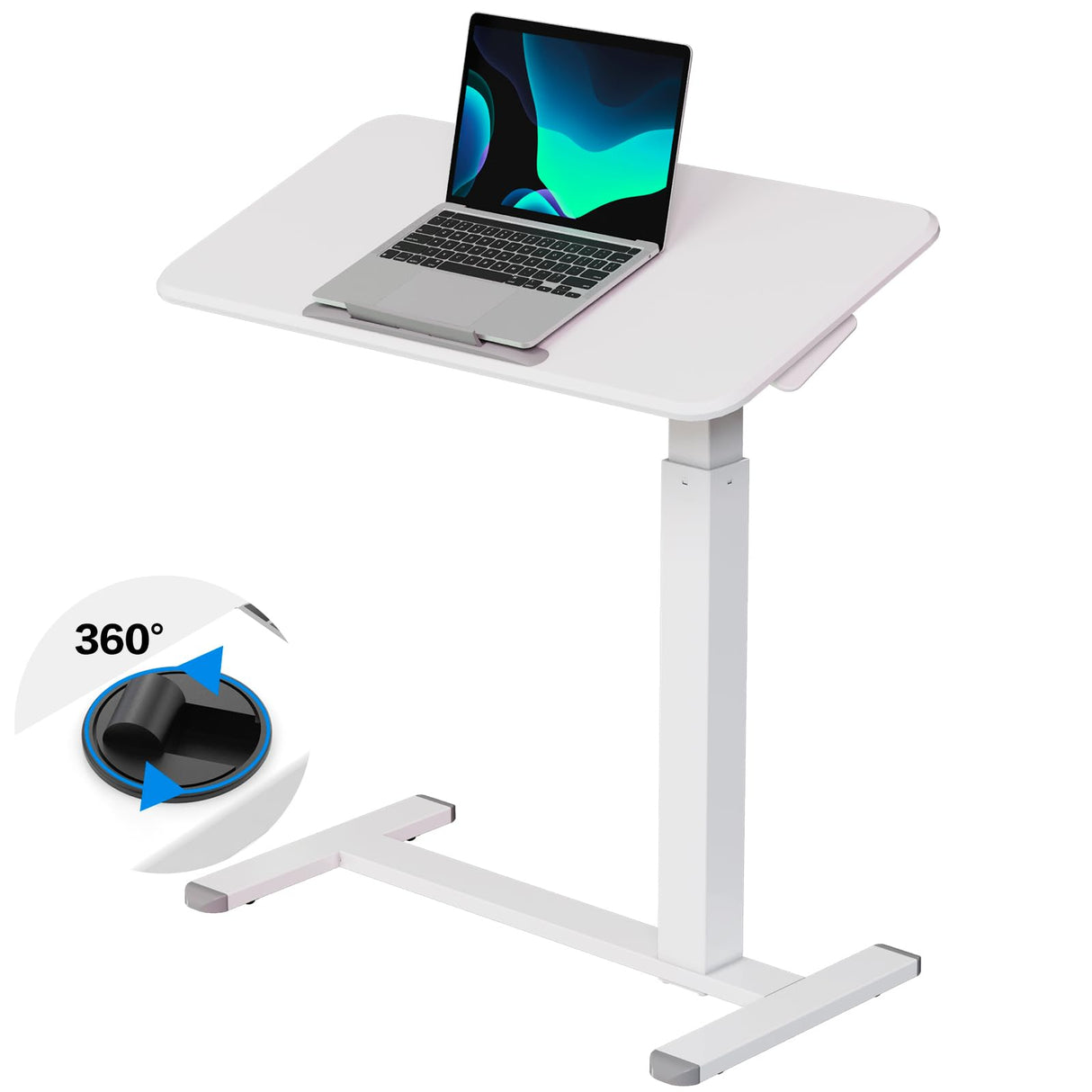 Mobile Standing Desk, Height Adjustable Rolling Laptop Table