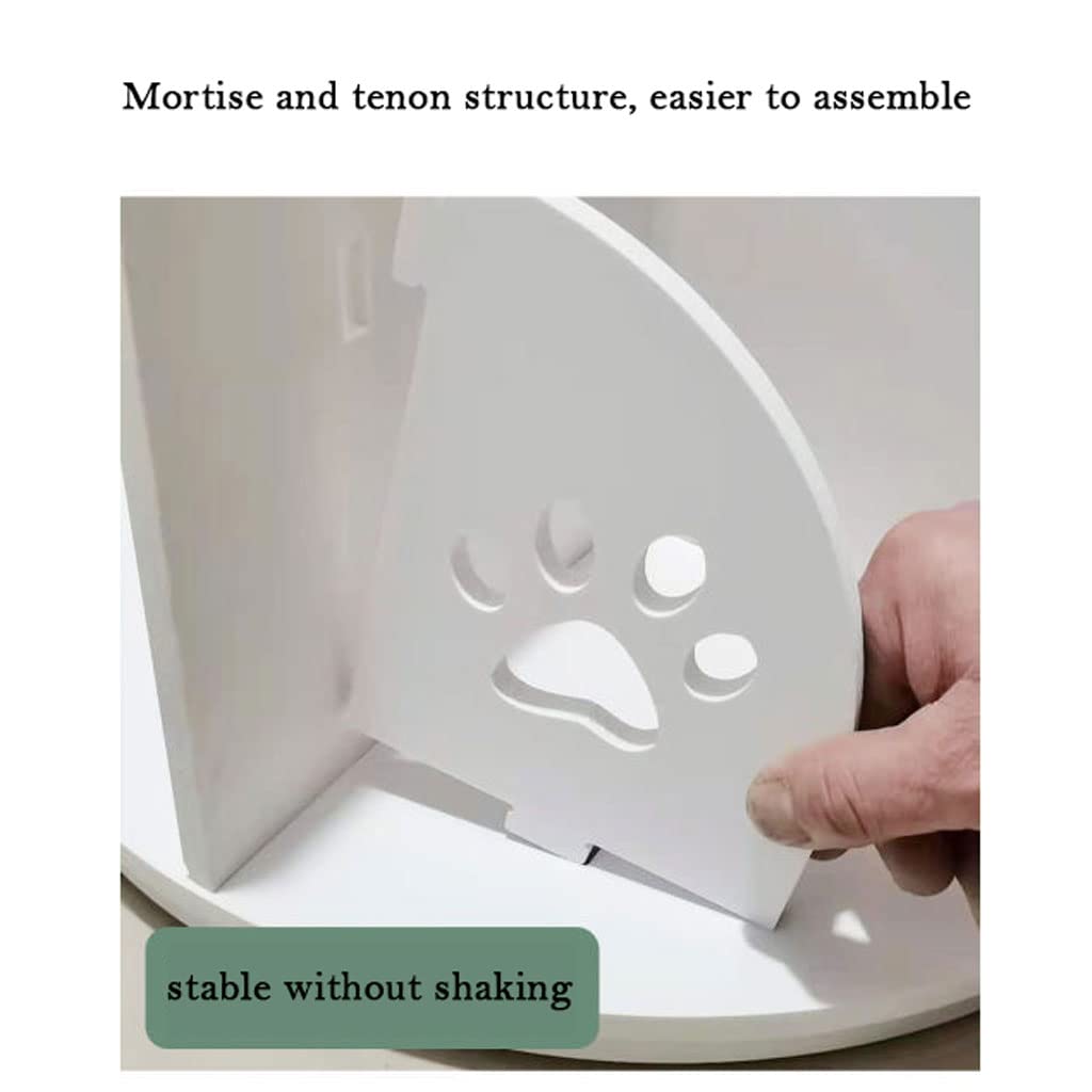 Rotating Bookshelf, 360 Display Corner Bookshelf for Small Space Green Bear Paw Pattern