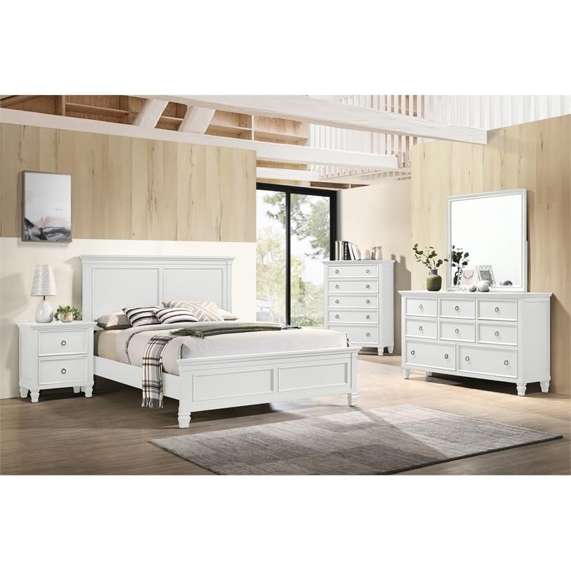 Tamarack Wood 2-Drawer Nightstand, White