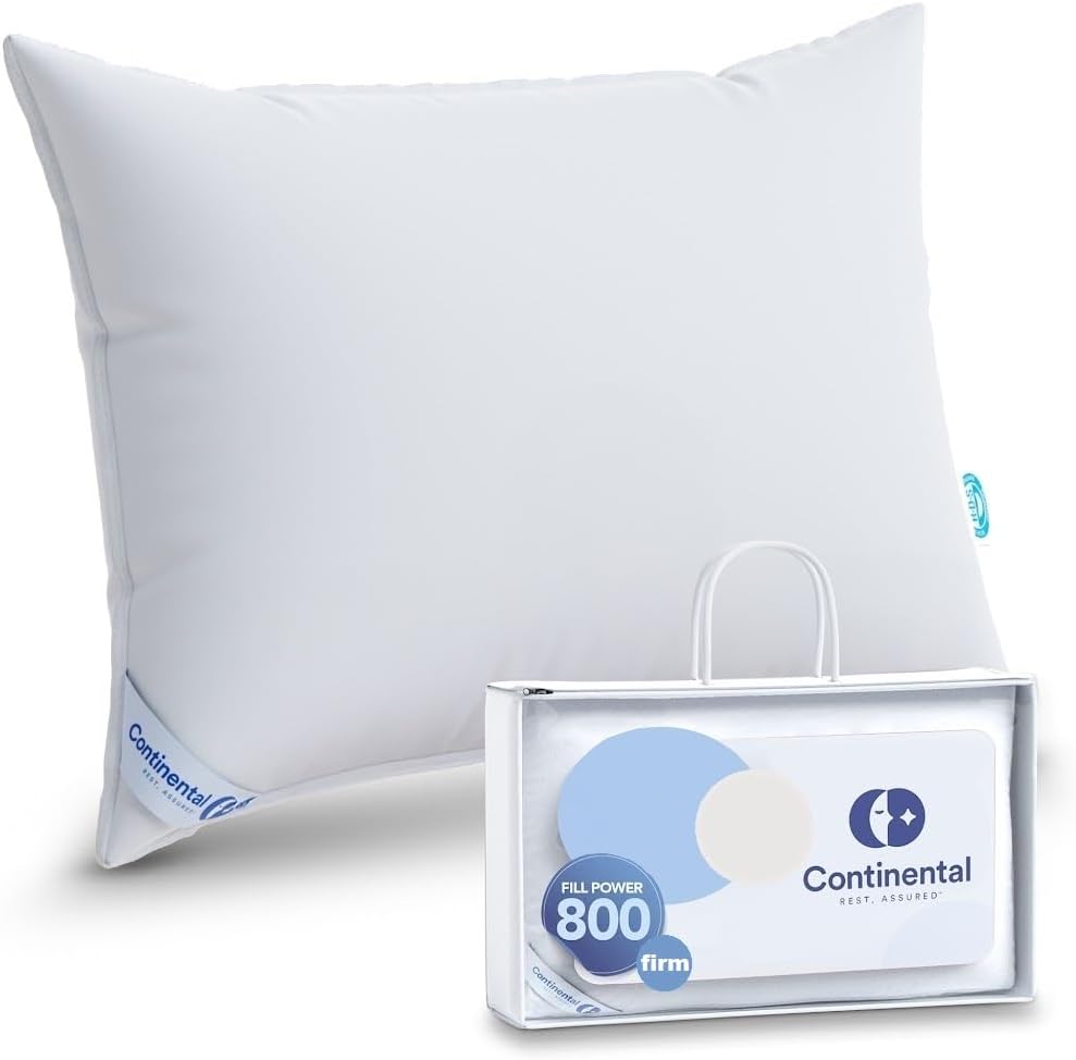 100% Luxury Down Pillow - Siberian 800 FP Firm Support Queen Size