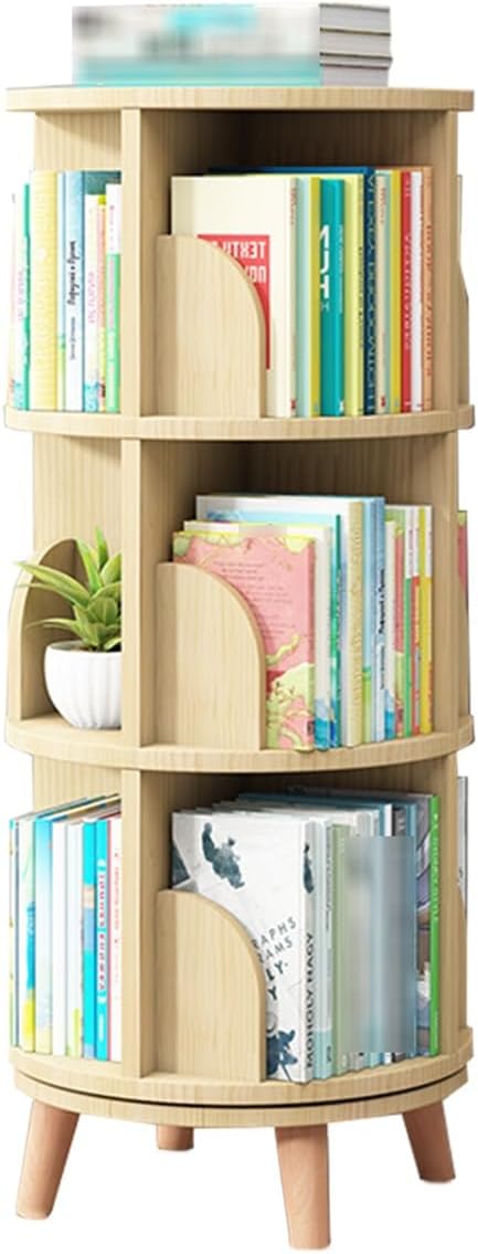 4 Tier Floor Standing Bookcase,Home High - Density Bookcase, Wood Bookshelf Organizer