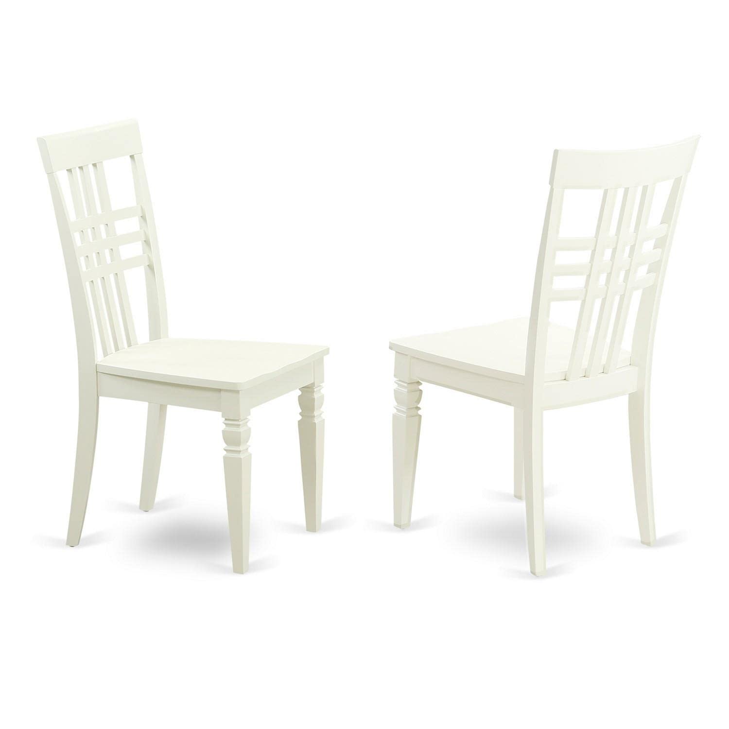 NOLG5-LWH-W 5 Piece Dining Room Table Set Includes a Rectangle Kitchen Table with Butterfly Leaf