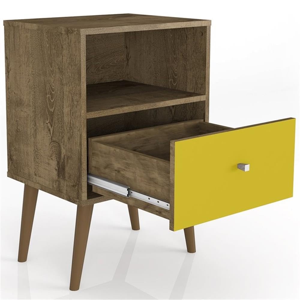 1-Drawer Transitional Solid Wood Nightstand