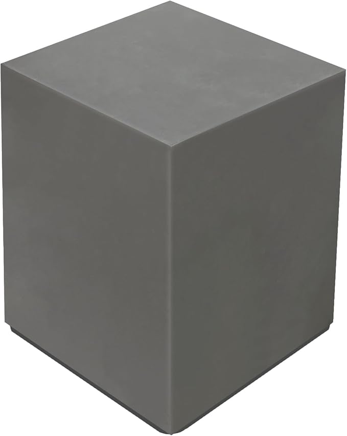 Concrete Square Side Table, Garden and Patio Outdoor Accent Table