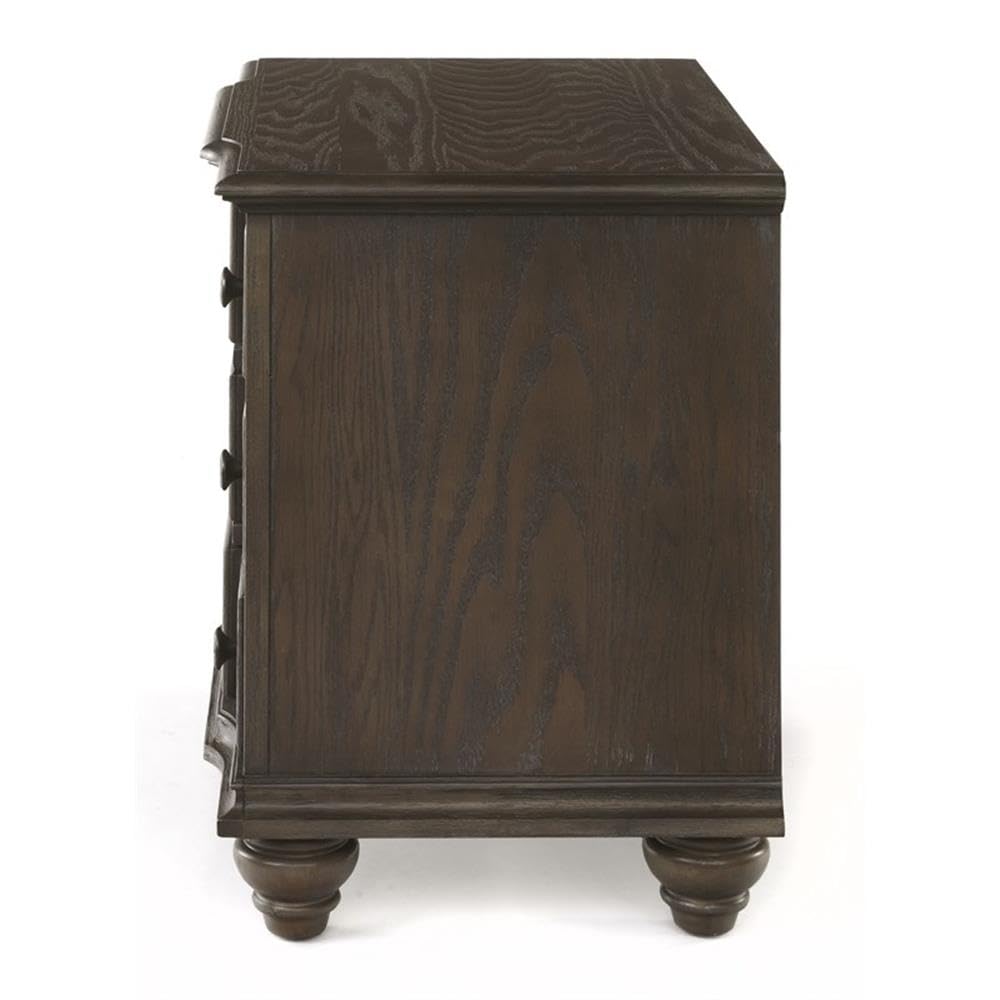 Baudouin 3 Drawer Wooden Nightstand