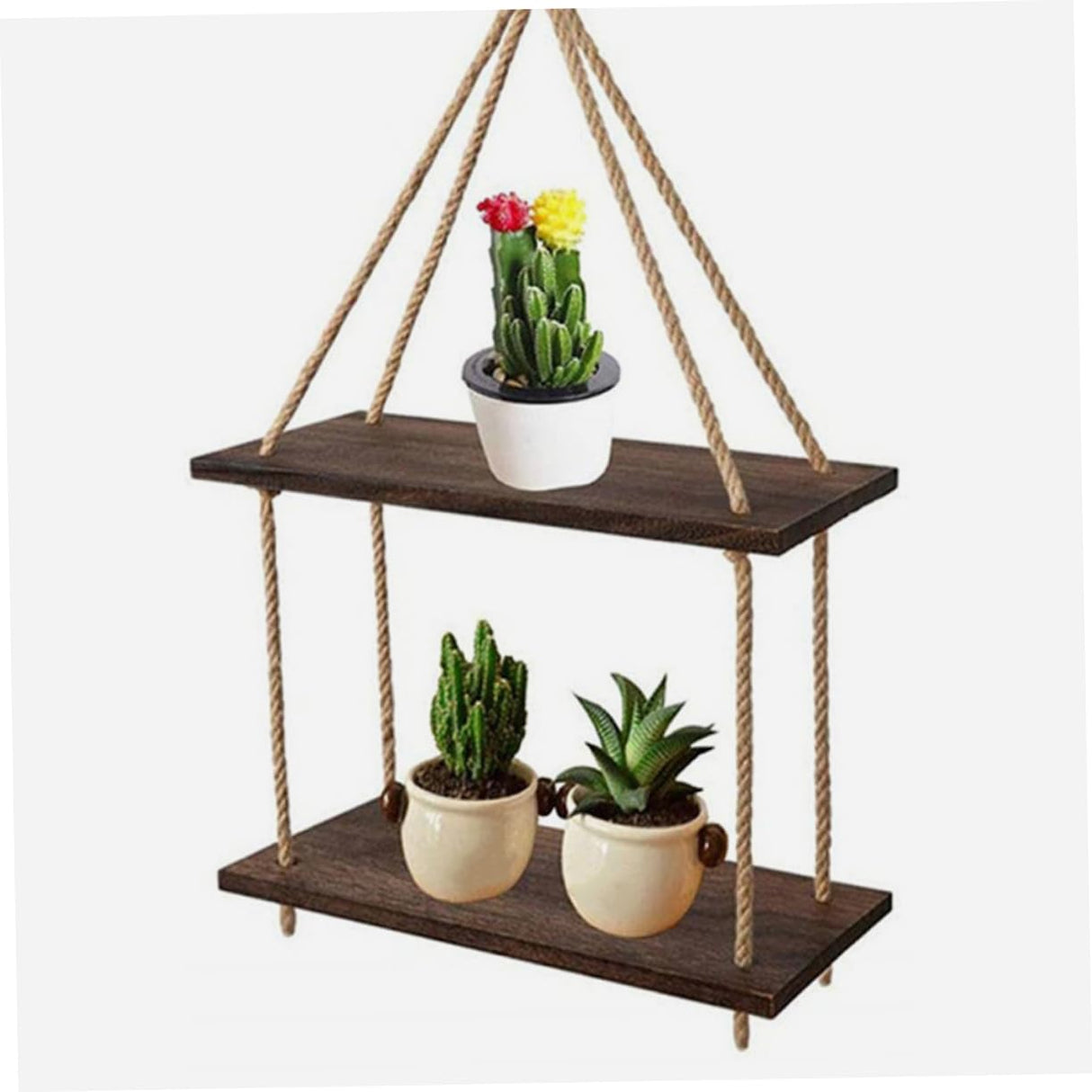 1 Set Rope Hanger Hanging Shelf for Plants Hanging Shelves for Wall Fower Floating Shelves