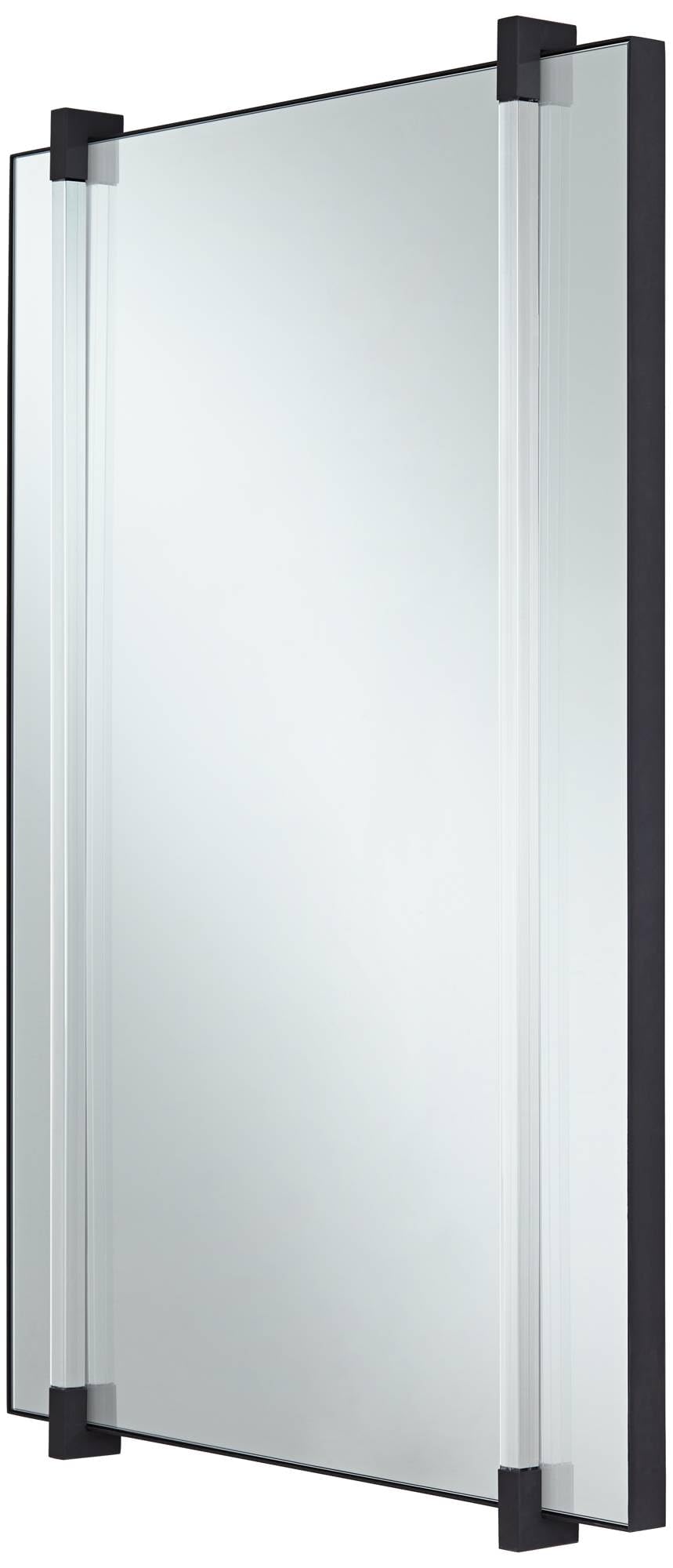 Ladonna Matte Black 26" x 37 1/2" Rectangular Wall Mirror