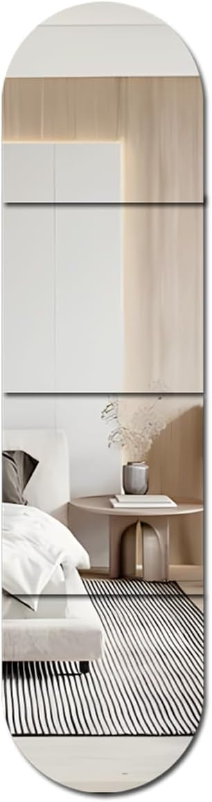 4 Pack Full Length Acrylic Mirrors Stickers for Walls Self Adhesive Safe