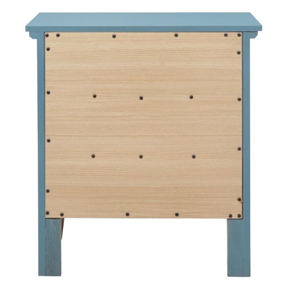 Hammond 3 Drawer Nightstand in Teal Blue