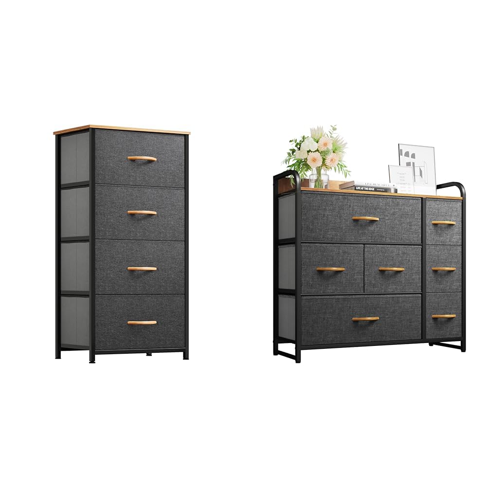 4-Drawer Dresser Storage Tower and 7-Drawer Dresser Storage Tower