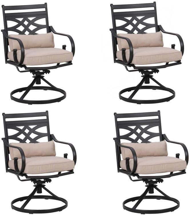 Patio Dining Chairs Set of 6, Outdoor Metal Armchairs, Outdoor Dining Chairs