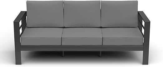 Aluminum Patio Furniture Set, 6 Pieces Modern Patio Conversation Sets