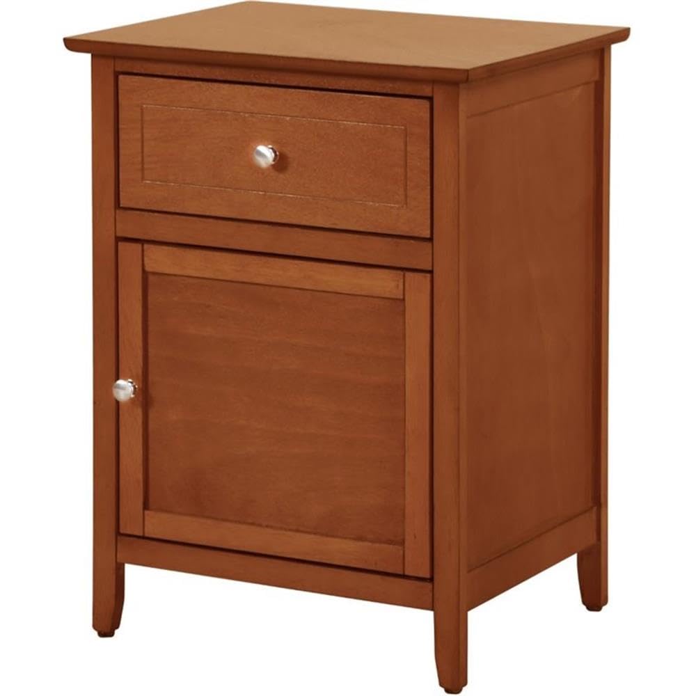 1 Drawer 1 Door Nightstand in Oak