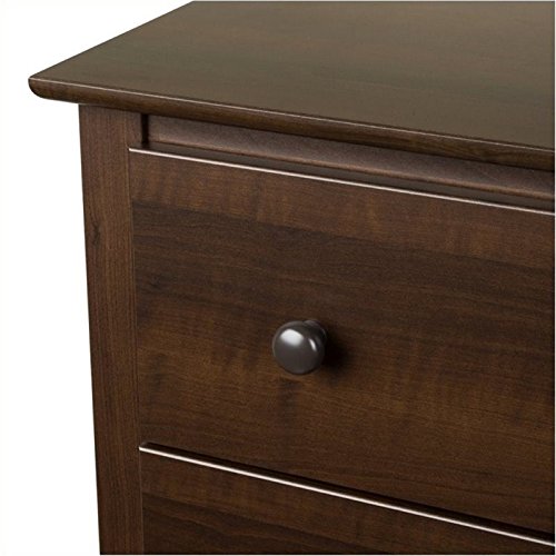 2-Drawer Contemporary Composite Wood Nightstand