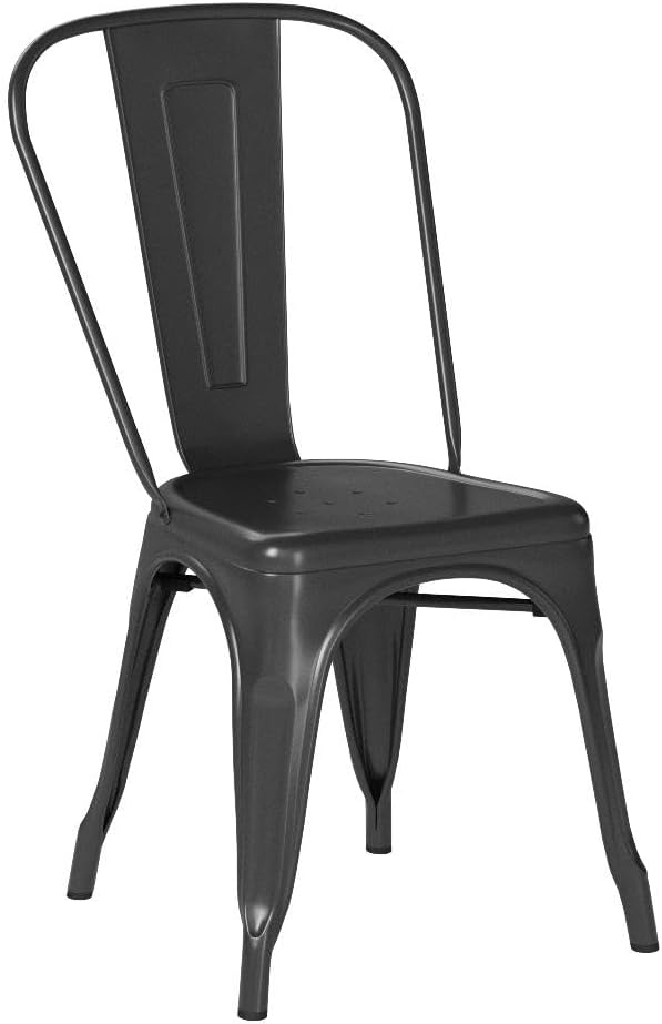 Metal Dining Chairs Set of 2 Patio Chair Indoor Outdoor Chairs Kitchen Metal Chairs