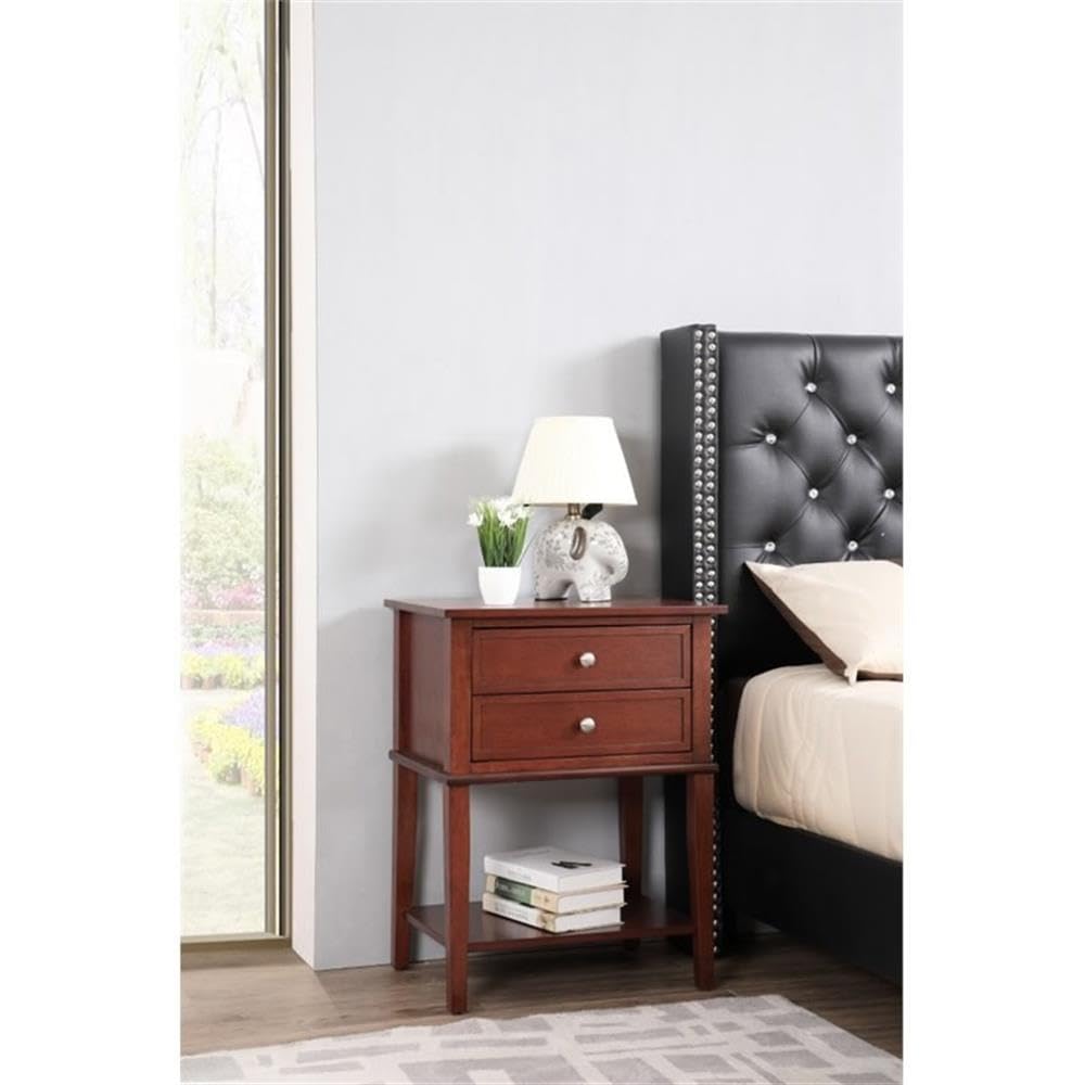 Newton 2 Drawer Nightstand in Cherry