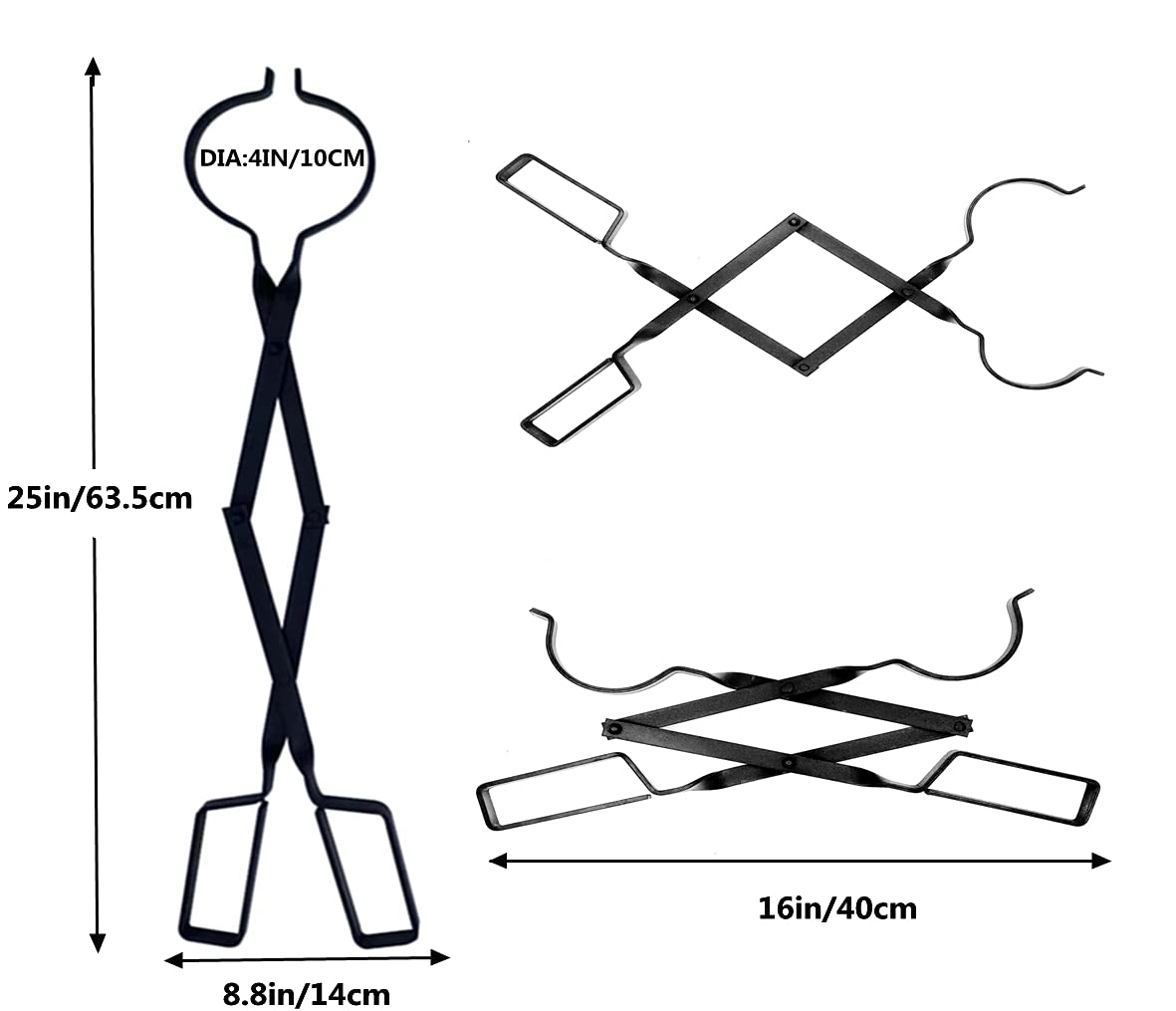 Heavy Duty 32 inch Long Campfire Bonfire Poker Stick 25 Inch Fireplace Tong