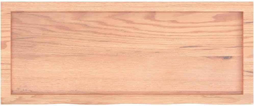 Wall Shelf in Light Brown - Versatile 39.4"x15.7"x(0.8"-1.6") Solid Oak Wood