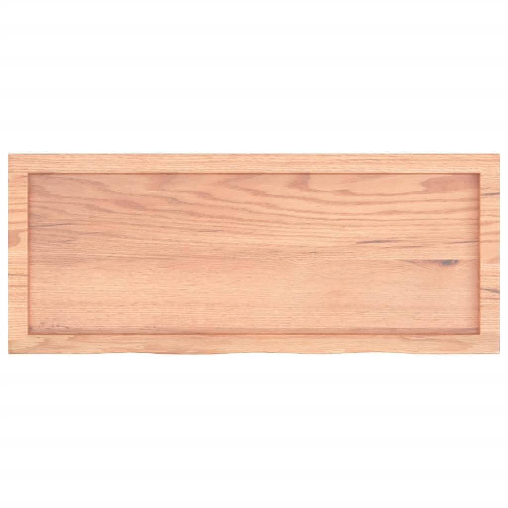 Wall Shelf in Light Brown - Versatile 39.4"x15.7"x(0.8"-1.6") Solid Oak Wood