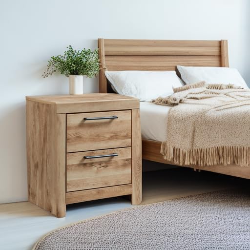 Hyanna Rustic 2 Drawer Nightstand