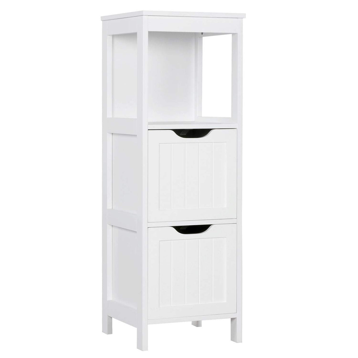 Floor Cabinet, Wooden Storage Cabinet with 2 Drawers, Multifunctional Side Organizer