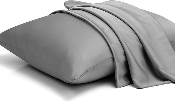 100% Mulberry Silk Pillowcase Set of 2, Queen Size Silk Pillow