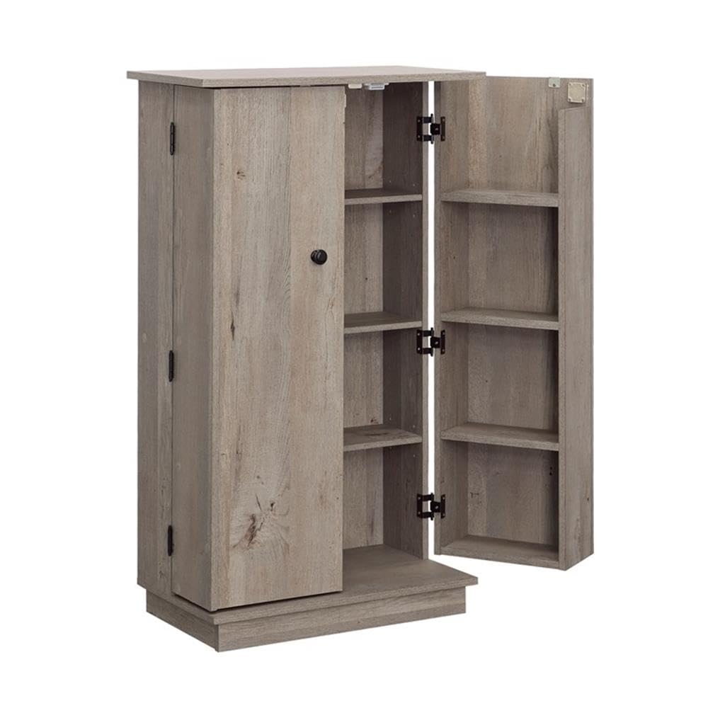 Engineered Wood Multi-Media Cabinet in Mystic Oak Finish