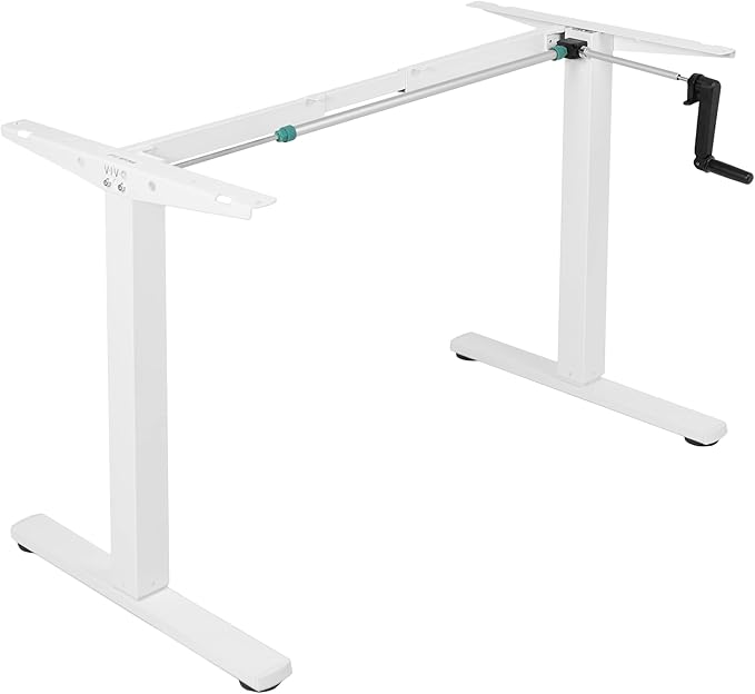 Compact Hand Crank Stand Up Desk Frame for 35 to 71 inch Table Tops