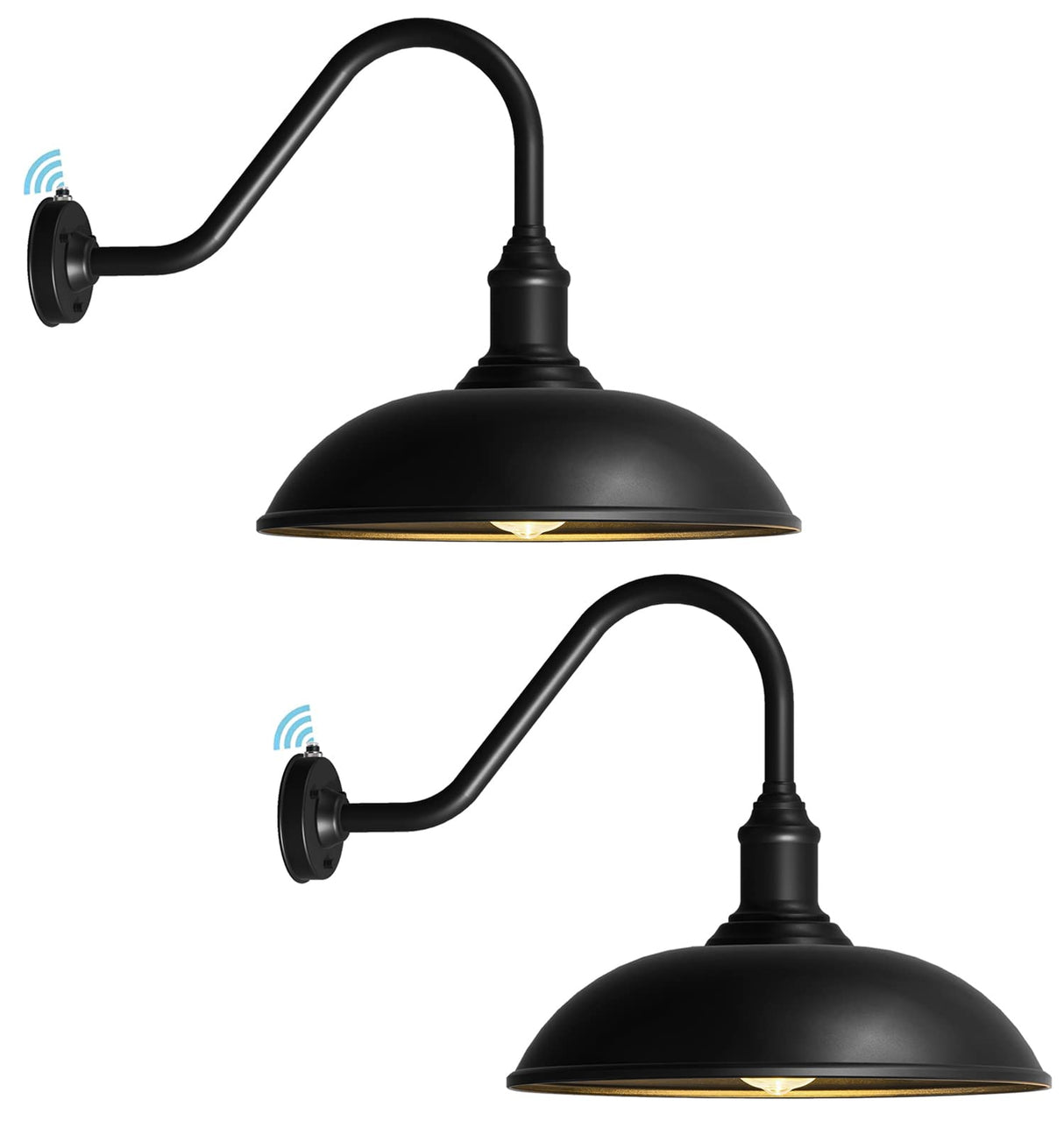 Outdoor Barn Lights 18 Inch Large Classic Gooseneck Light 2Pack,Dusk to Dawn Farmhouse