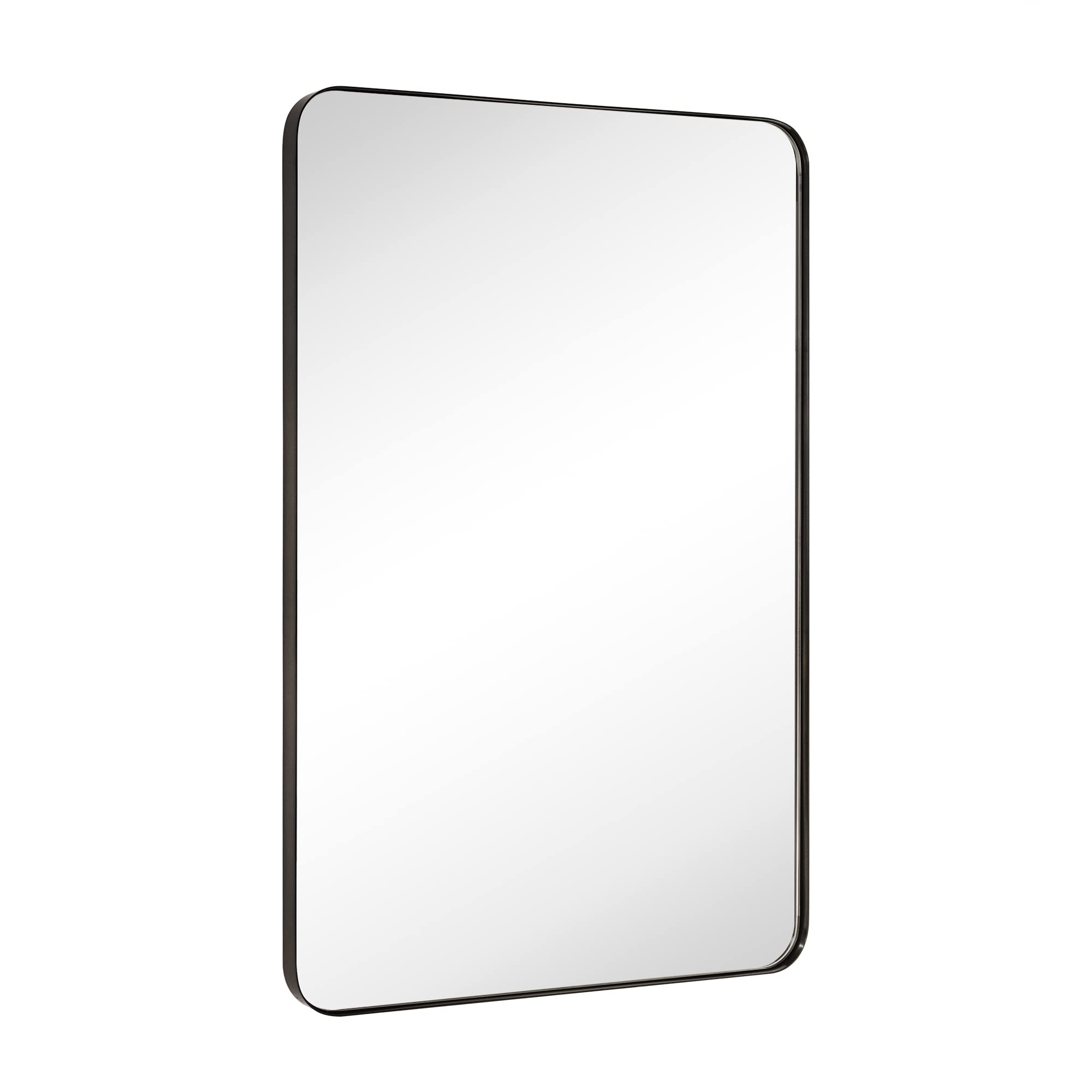 Oil Rubbed Bronze Rounded Rectangle Bathroom Mirror