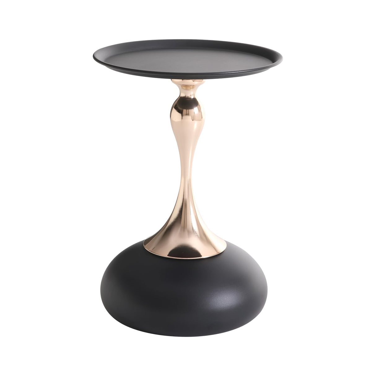 Small Round Side Table for Small Spaces, Modern Pedestal End Table Living Room